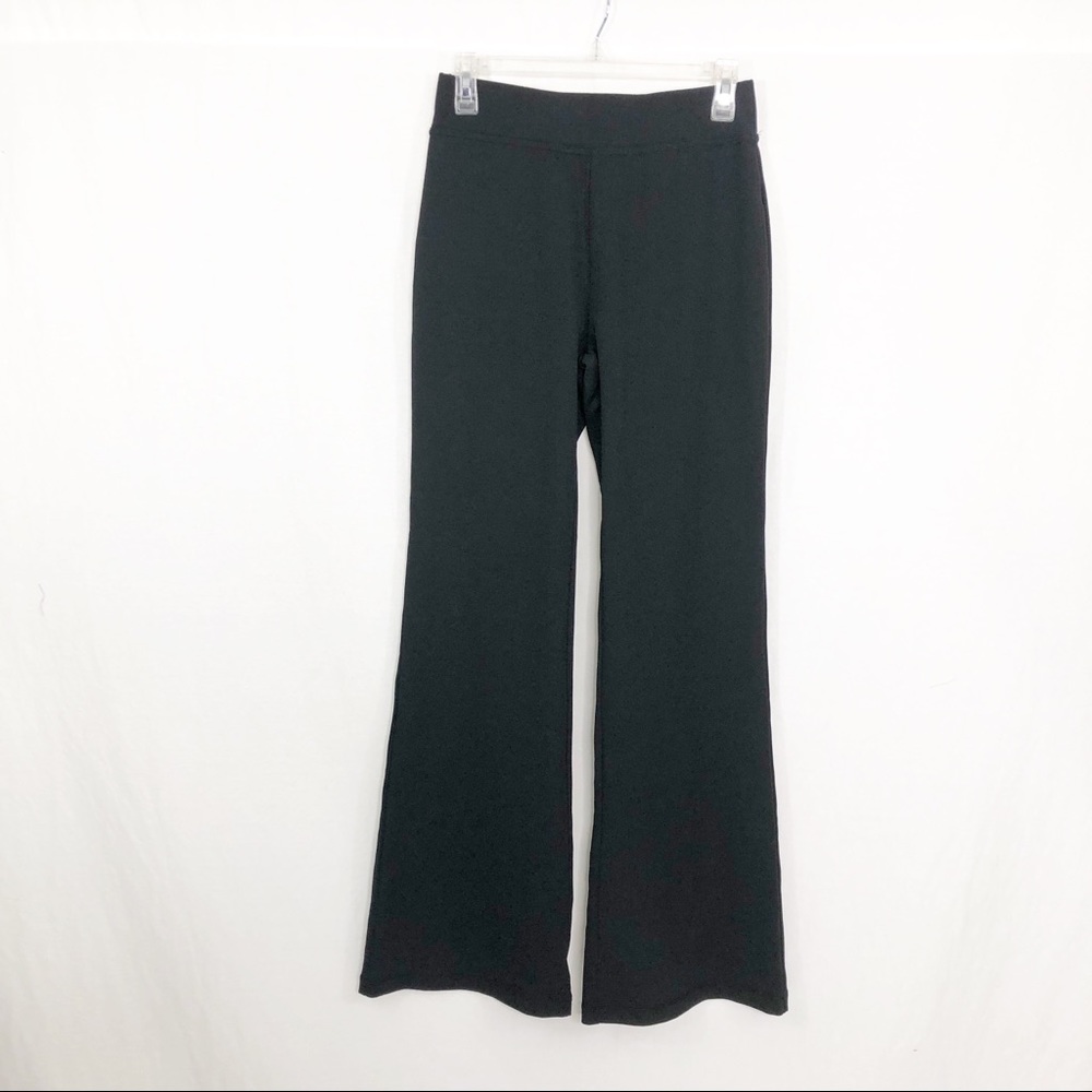 NEW Material Girl Flare Boot Leg Pull On Dress Pants Leggings, Size Medium Black - Picture 2 of 6